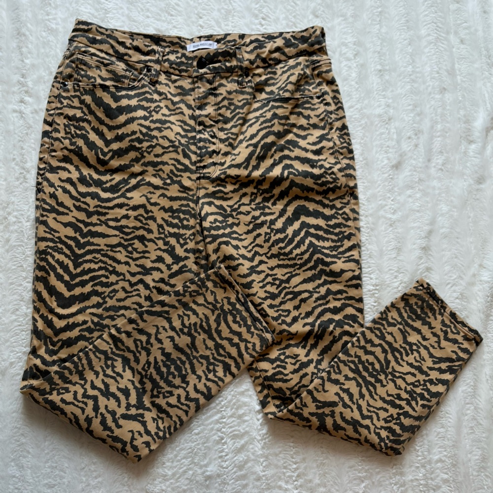 Good American Good Waist Crop Zebra sz 15/33